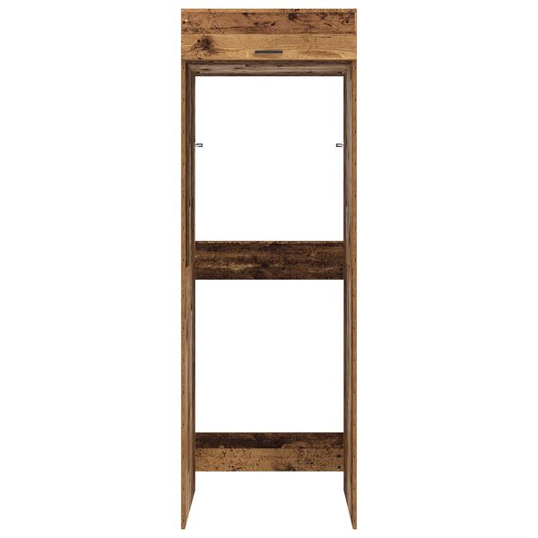 vidaXL Vaskemaskin skap med d&oslash;r 2 pcs Gammelt tre 67,5 x 68 x 200 cm