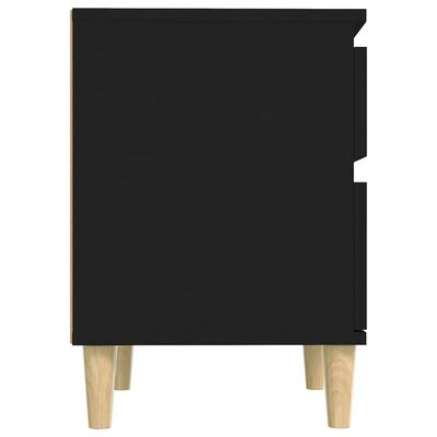 vidaXL Nattbord svart 40x35x50 cm