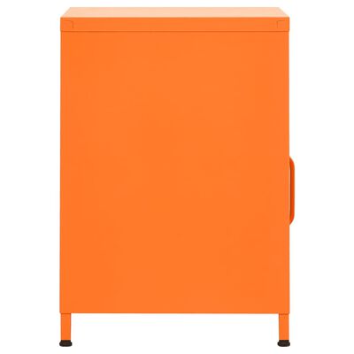 vidaXL Nattbord oransje 35x35x51 cm stål