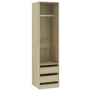 vidaXL Garderobe med skuffer sonoma eik 50x50x200 cm konstruert tre