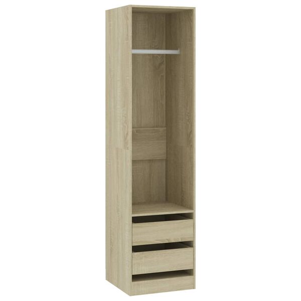 vidaXL Garderobe med skuffer sonoma eik 50x50x200 cm konstruert tre