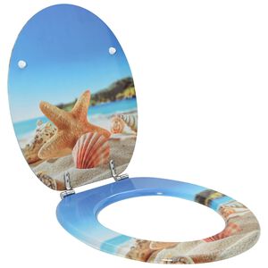 vidaXL Toalettsete Lys bl&aring; 44 x 38 cm MDF-plater