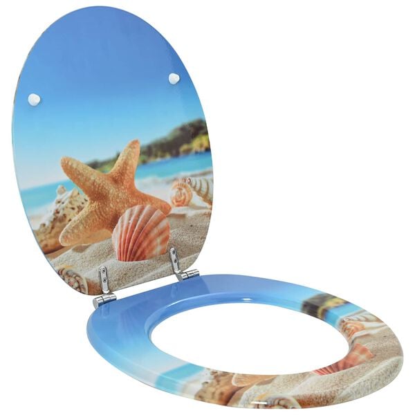 vidaXL Toalettsete Lys bl&aring; 44 x 38 cm MDF-plater