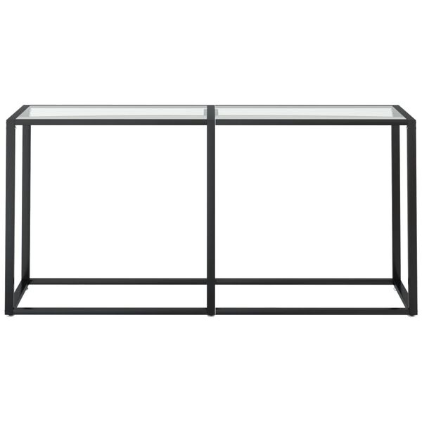 vidaXL Konsollbord gjennomsiktig 160x35x75,5 cm herdet glass