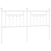 vidaXL Utskiftbar sengegavl i metall hvit 160 cm