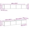 vidaXL TV-benksett 4 pcs Svart Eik 100 x 30 x 30 cm Konstruert tre