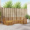 vidaXL Sofasett 6 pcs Naturlig Solid akasietre