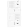 vidaXL Sideskap 4 stk ODDA hvit 40x24x79 cm heltre furu