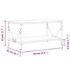 vidaXL Salongbord svart 90x50x45 cm konstruert tre