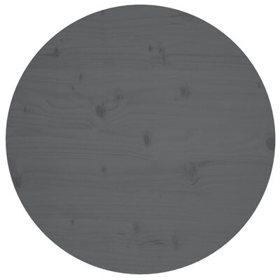 vidaXL Bordplate grå Ø60x2,5 cm heltre furu