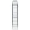 vidaXL Gabionkurver buede 5 stk 400x50x180/200 cm galvanisert jern