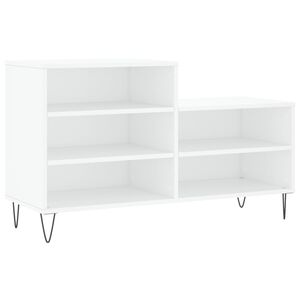 vidaXL Skoskap hvit 102x36x60 cm konstruert tre