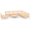 vidaXL Hagesofagruppe 10 deler heltre furu