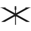 vidaXL Spisebordben edderkoppformet svart 150x78x(72-73) cm st&aring;l