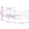 vidaXL Sengeramme uten madrass med hodegavl og fotgavl 90x190 cm