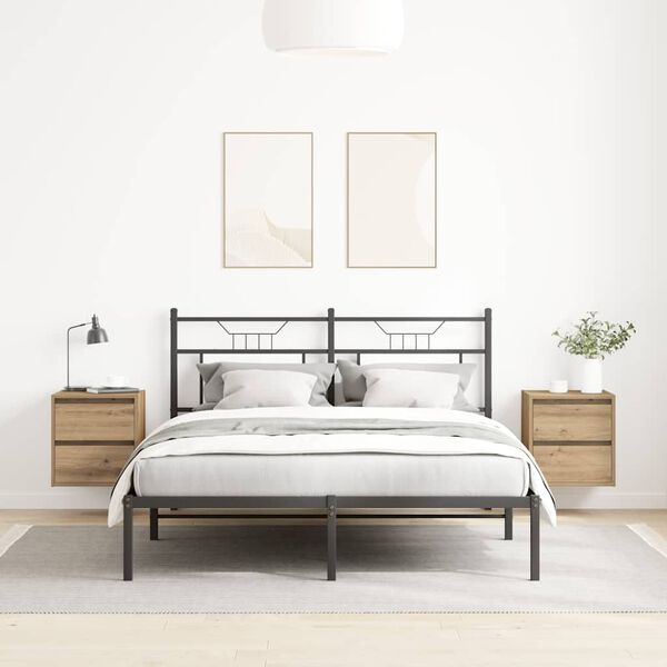 vidaXL Veggmonterte nattbord 2 stk artisan eik 38x34x40 cm