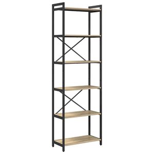 vidaXL Bokhylle 60 x 30 x 189,5 cm Konstruert tre Sonoma eik