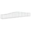 vidaXL Gabionkurv buet 400x50x40/60 cm galvanisert jern