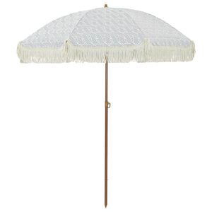vidaXL Strandparasol 160 x 160 x 196 cm Polyester og st&aring;l Rund