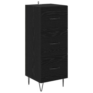 vidaXL Serviesskap Svart eik 34 x 34.5 x 90 cm Konstruert tre