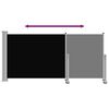 vidaXL Uttrekkbar sidemarkise 120 x 300 cm svart