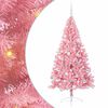 vidaXL Kunstig Forh&aring;ndsopplyst Juletre Rosa 180 cm PVC