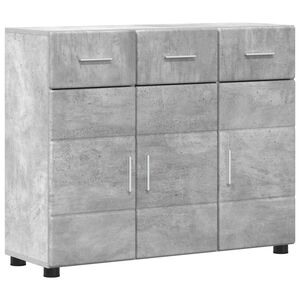 vidaXL Serviesskap FLORIN 88,5 x 30,5 x 73 cm Betonggr&aring; Konstruert tre