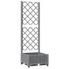 vidaXL Plantekasse med espalier lysegr&aring; 40x40x121,5 cm PP
