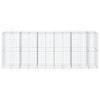vidaXL Gabionkurv med deksel 550x100x200 cm galvanisert jern
