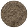 vidaXL H&aring;ndlaget teppe jute svart og naturlig 150 cm