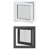 vidaXL Tilt & Turn Kjeller Vindu RISOR 60 x 60 cm PVC og glass