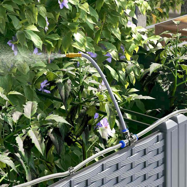 vidaXL Hageblomsterpotte 2 pcs Lys Gr&aring; St&aring;l