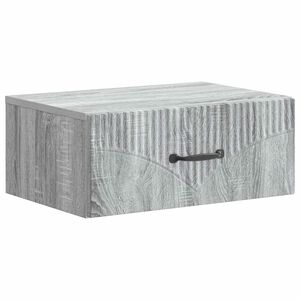 vidaXL Vegghengt Nattbord Gr&aring; sonoma 49 x 34,5 x 20 cm Konstruert tre