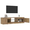 vidaXL TV-benk med LED-lys artisan eik 140x40x36 cm konstruert tre