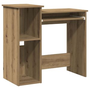 vidaXL Skrivebord med hyller artisan eik 84x40x78 cm konstruert tre