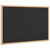 vidaXL Tavle med ramme i heltre furu svart 60x40 cm