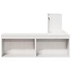 vidaXL Nattbord med skrivebord hvit 232x112x75 cm heltre furu