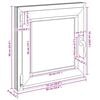 vidaXL Kjellervindu RISOR 60x60 cm Tilt&Turn DIN venstre antrasitt