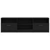 vidaXL TV-skap med skuff Svart Eik 150 x 33,5 x 45 cm Konstruert tre
