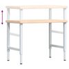 vidaXL Arbeidsbenk 100x60x(73-99,5) cm heltre eik rektangul&aelig;r