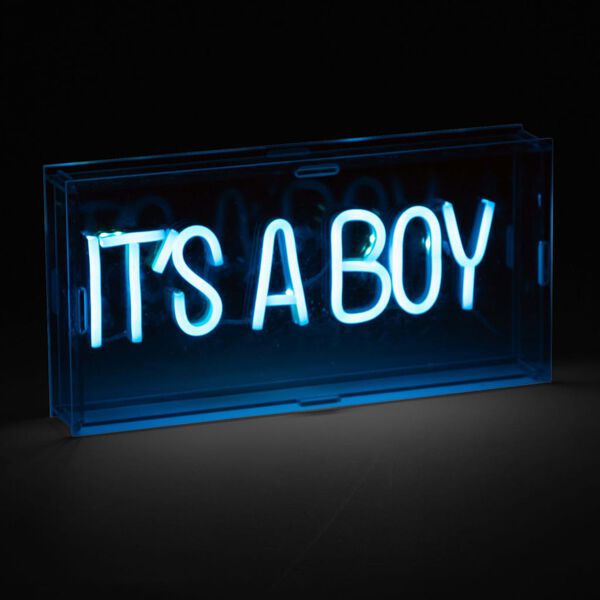 CHILDHOME Neon lysboks It's A Boy bl&aring;