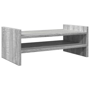 vidaXL Skjermhylle gr&aring; sonoma 50x27x20 cm konstruert tre