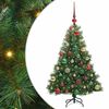 vidaXL Kunstig juletre med 150 LED med stativ gr&oslash;nn 120 cm PE og PVC