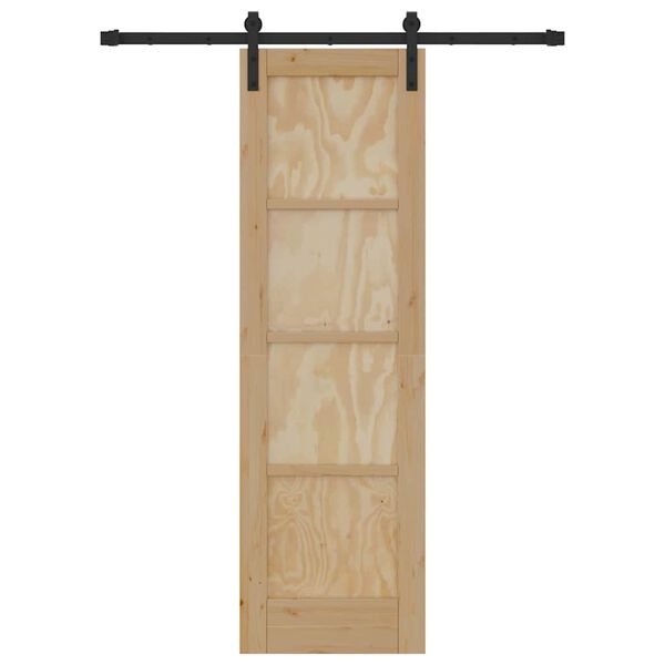 vidaXL Skyved&oslash;r Brun 61 x 198,5 cm Massiv furu