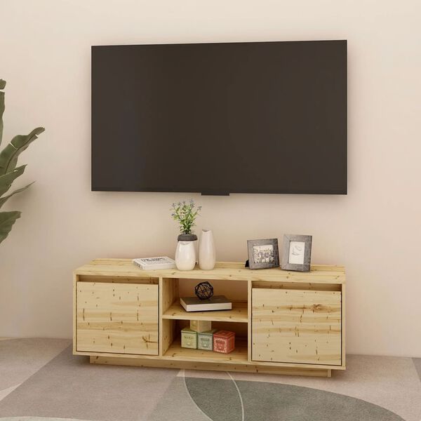 vidaXL TV-benk 110x30x40 cm heltre gran