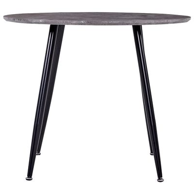 vidaXL Spisebord betong og svart 90x73,5 cm MDF