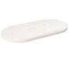 vidaXL Bordplate hvit 60x30x2,5 cm heltre furu oval