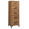 vidaXL Kommode 42x35x110 cm heltre furu