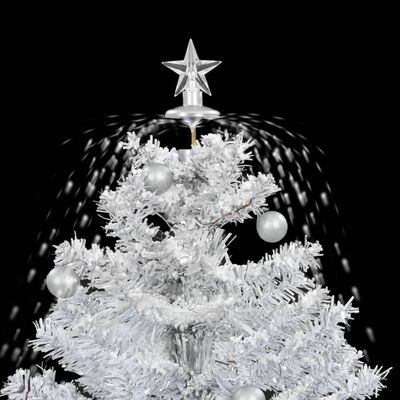 vidaXL Kunstig juletre med snø og paraplyfot hvit 75 cm