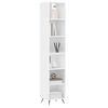 vidaXL Highboard h&oslash;yglans hvit 34,5x32,5x180 cm konstruert tre